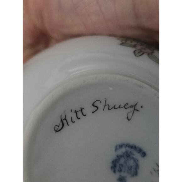 Antique RS Germany Hand Painted Floral Sugar Bowl w/ Gold Trim 1900s Signed - Picture 10 of 10